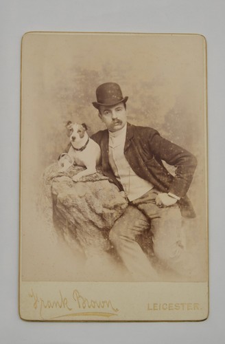 Cabinet card man with - cabinet, jack